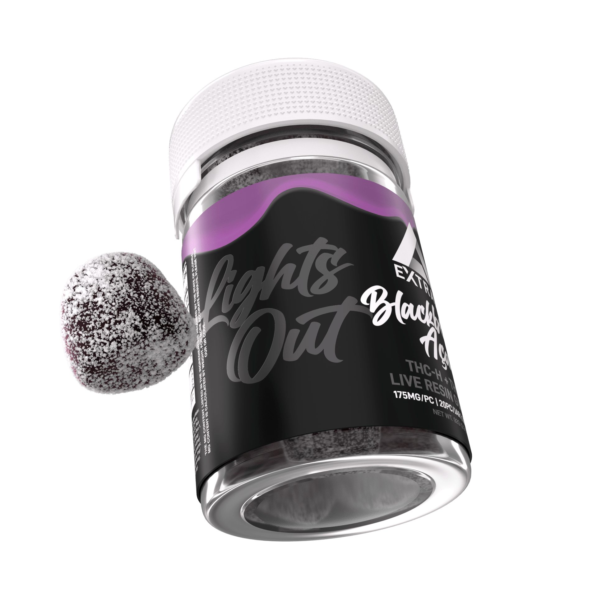 Delta Extrax Blackberry Acai THCh THCjd Gummies 3500mg - Indakouch