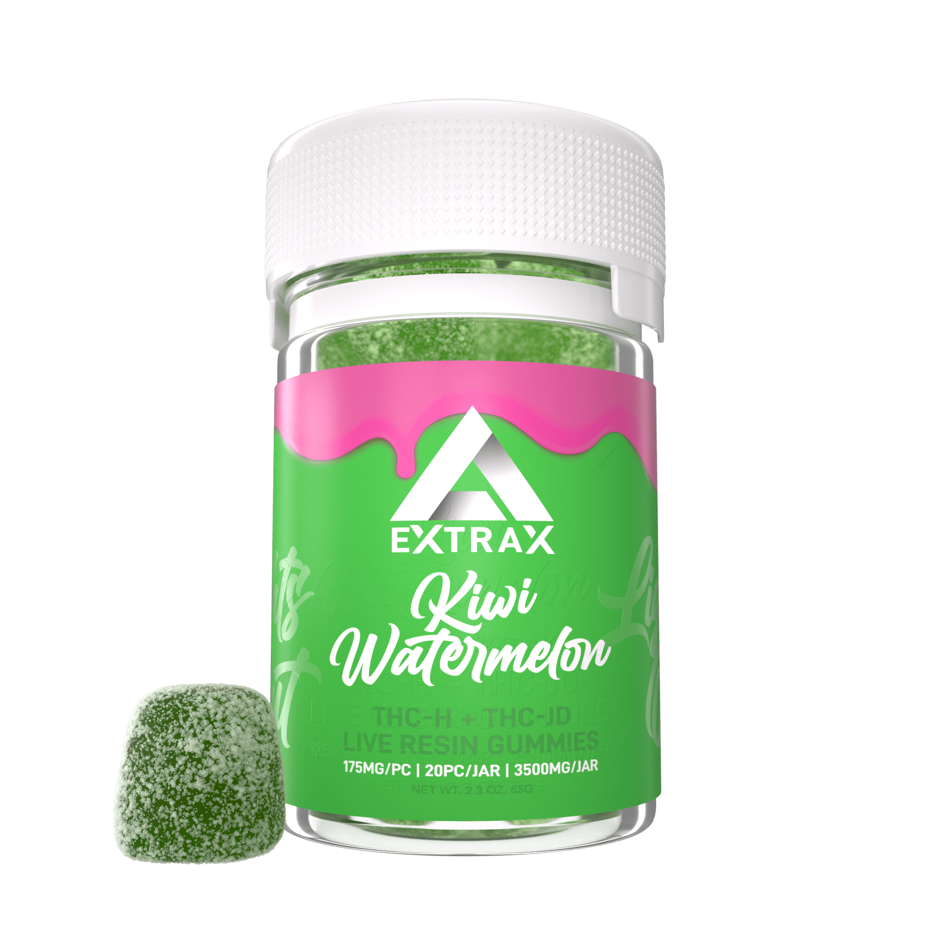 Delta Extrax Kiwi Watermelon THCh THCjd Gummies 3500mg - Indakouch