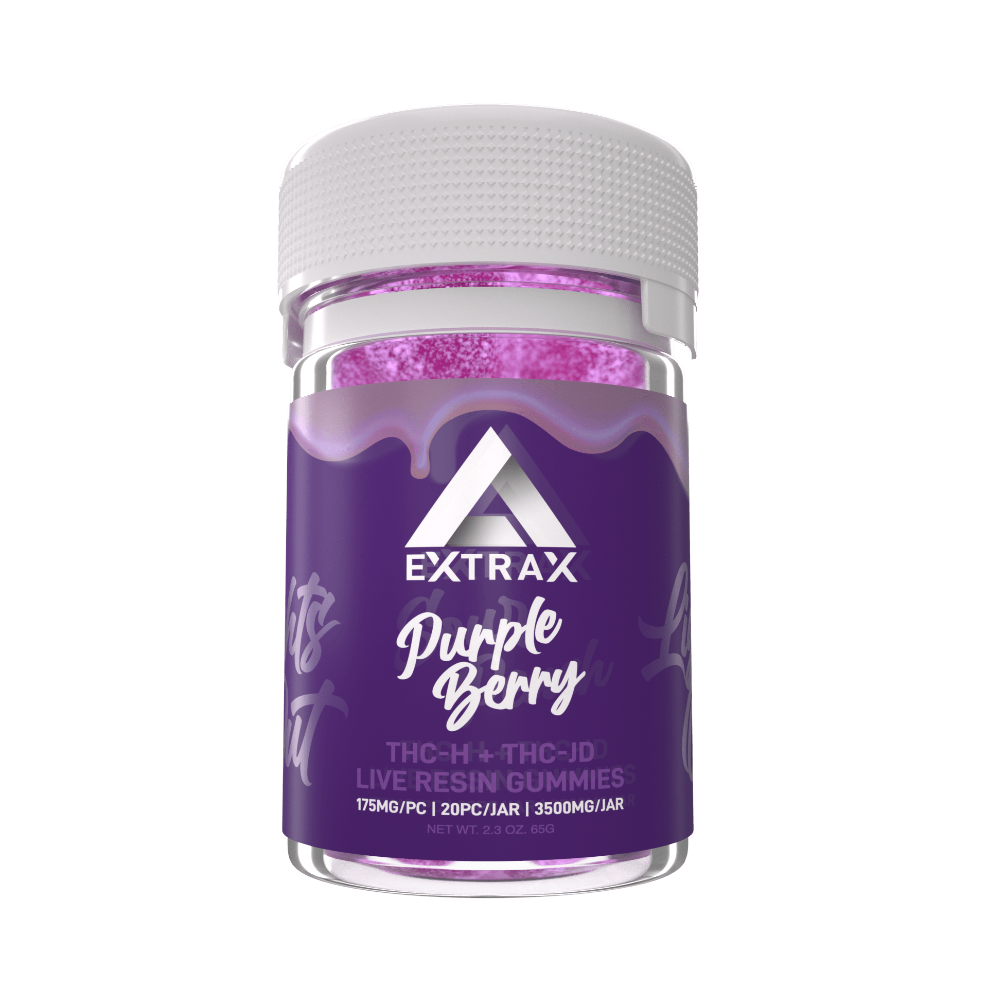 Delta Extrax Purple Berry THCh THCjd Gummies 3500mg - Indakouch