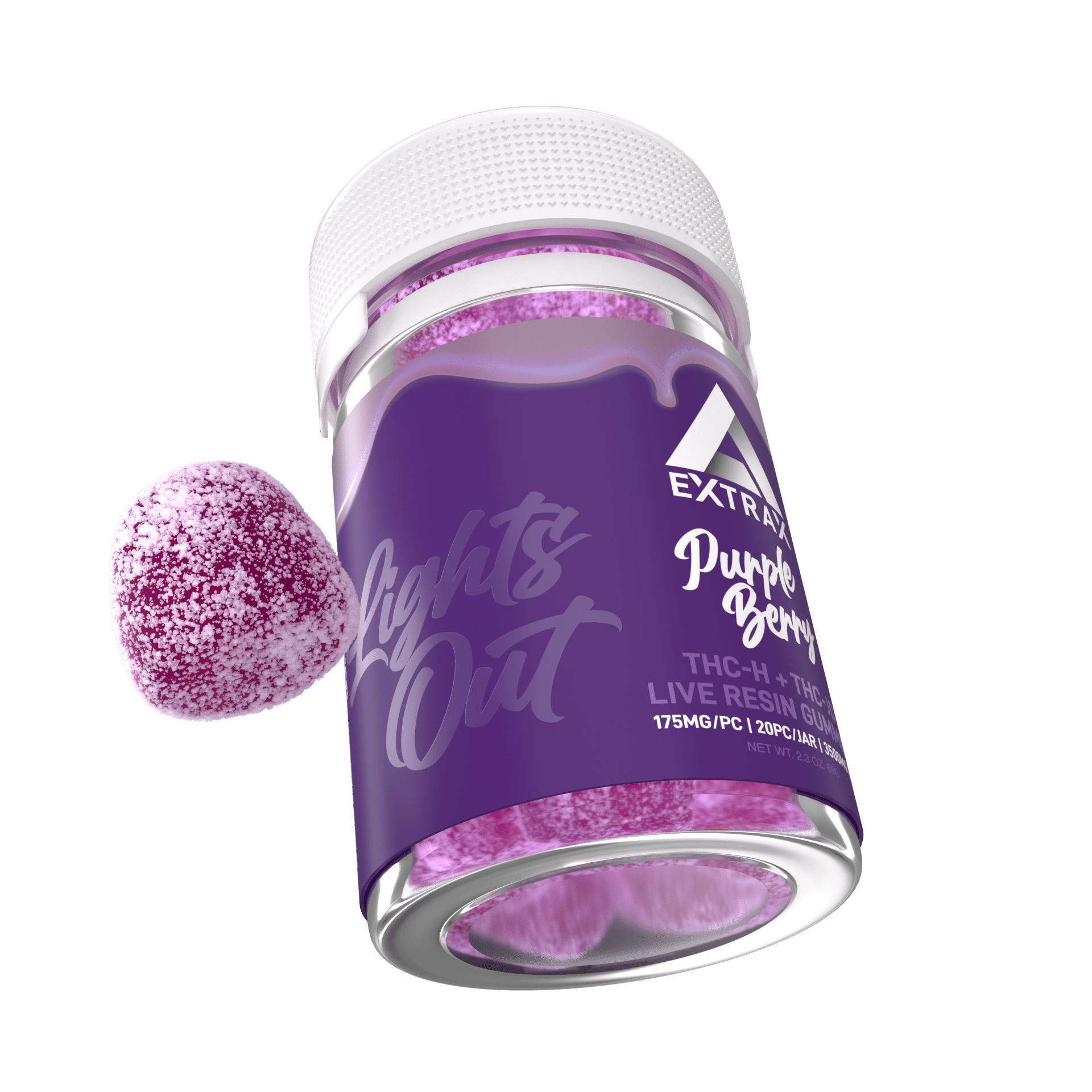 Delta Extrax Purple Berry THCh THCjd Gummies 3500mg - Indakouch