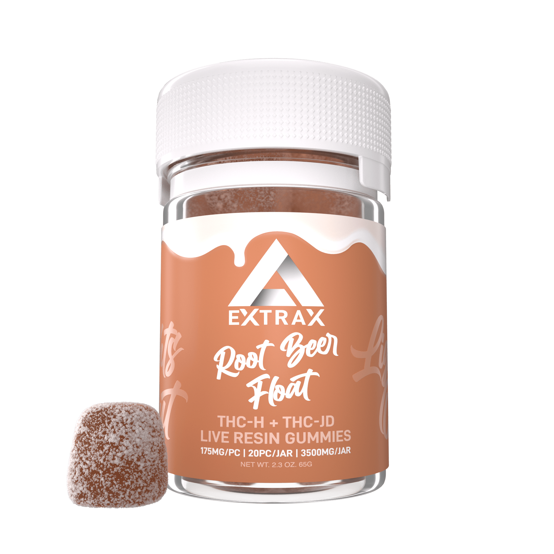 Delta Extrax Root Beer THCh THCjd Gummies 3500mg - Indakouch