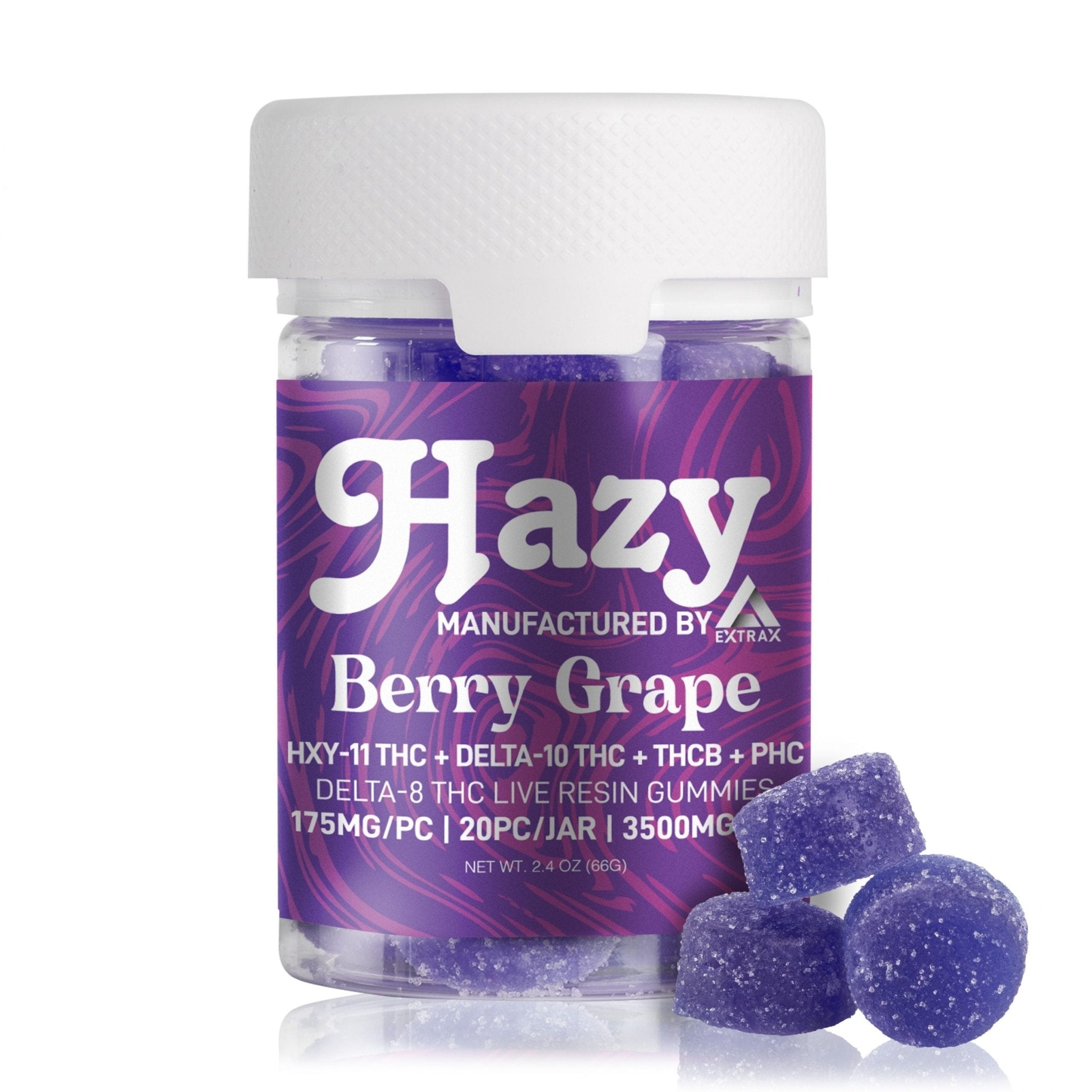 Hazy Extrax Gummies Berry Grape | 3500mg - Indakouch