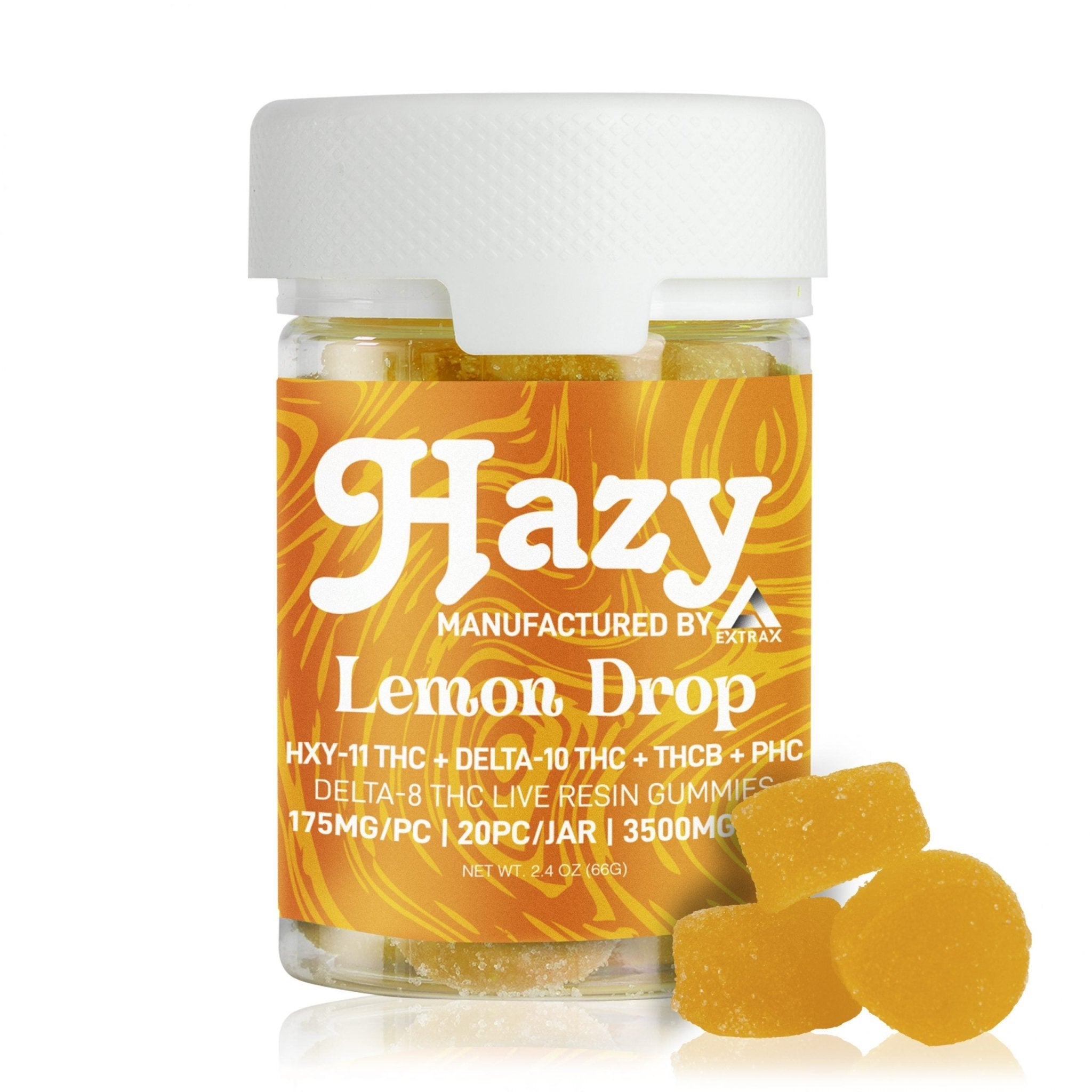 Hazy Extrax Lemon Drop Gummies Live Resin 3,500mg - Indakouch