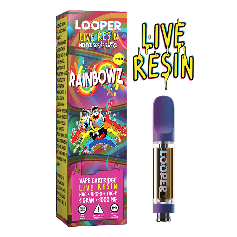 Looper Live Resin Melted Series Exotics Cartridge: Rainbowz - Indakouch