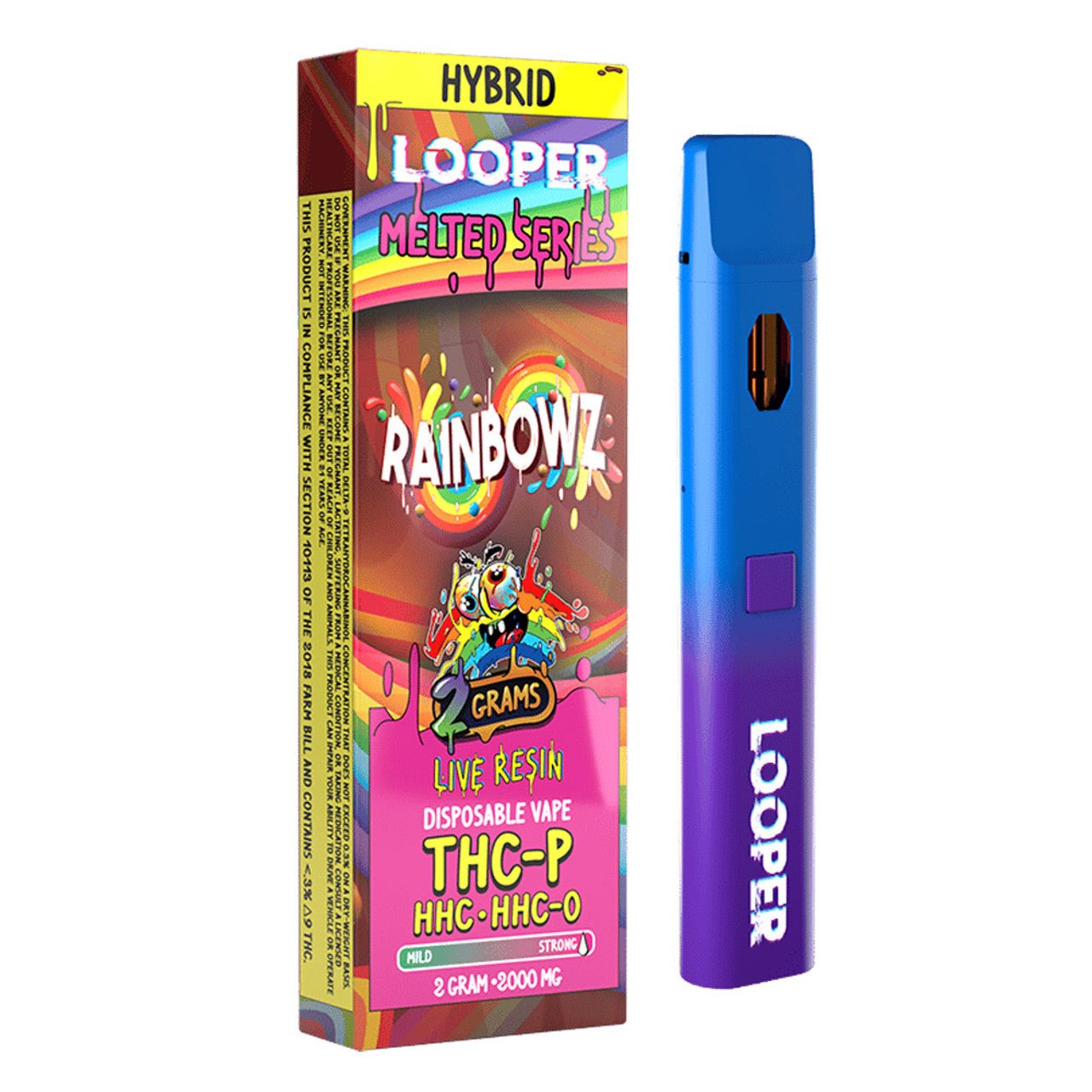 Looper Melted Series Live Resin Rainbowz Hybrid Disposable Vape Pen 2G - Indakouch