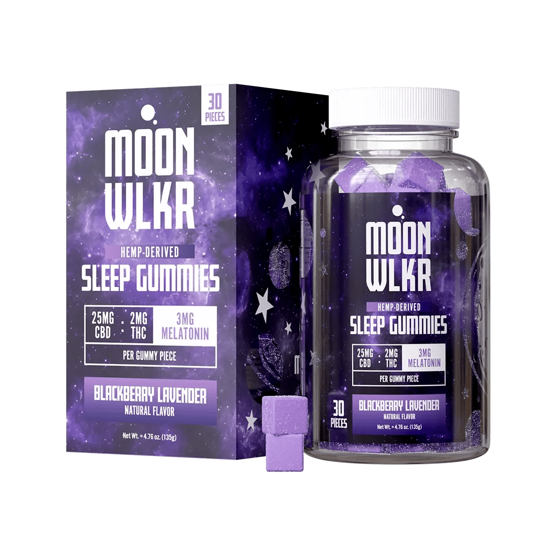 Moonwlkr - CBD : THC : Melatonin Sleep Gummies — Blackberry Lavender - Indakouch