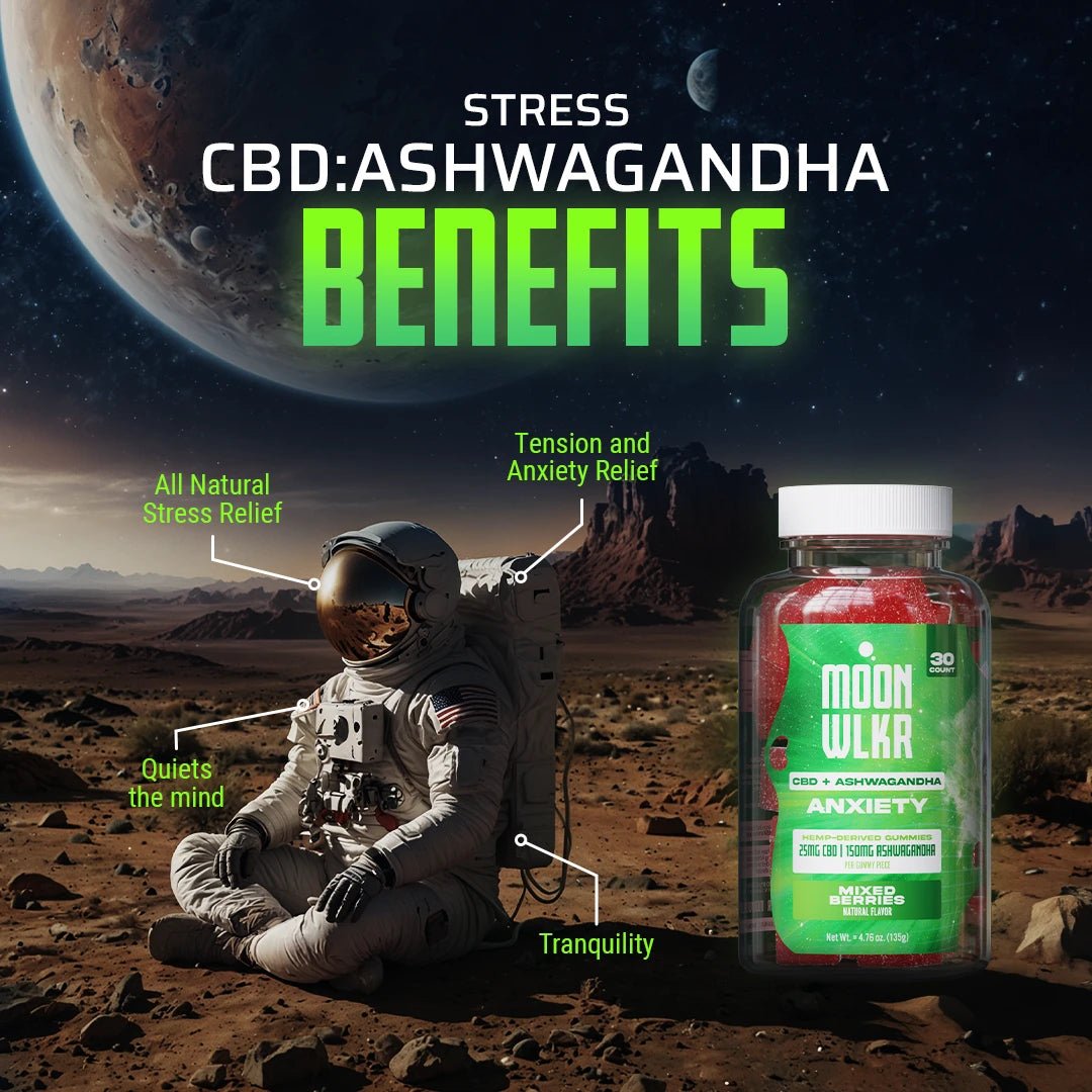 Moonwlkr - CBD:Ashwagandha Stress Relief Gummies — Mixed Berry - Indakouch