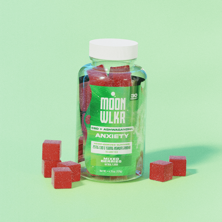 Moonwlkr - CBD:Ashwagandha Stress Relief Gummies — Mixed Berry - Indakouch