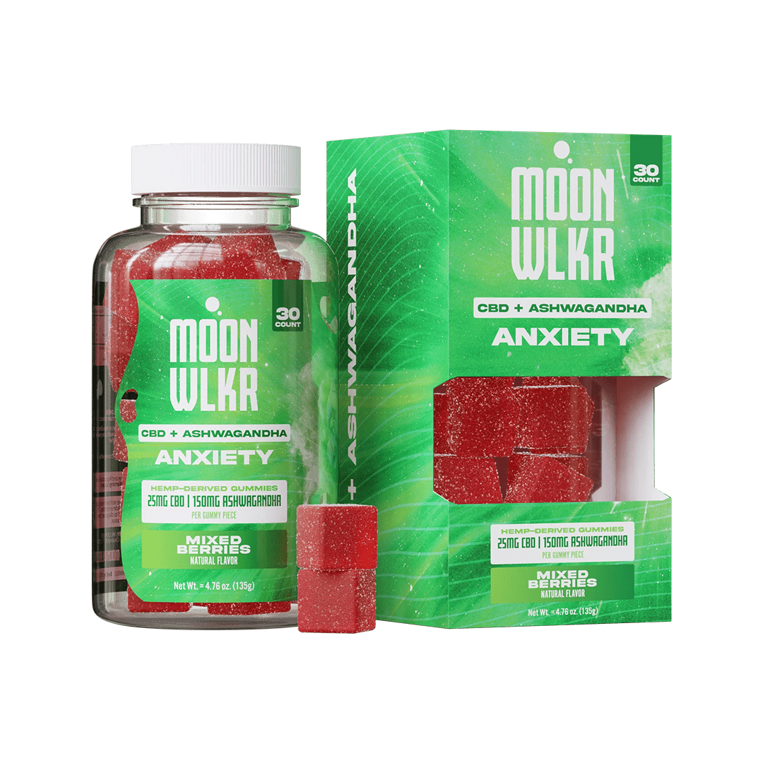 Moonwlkr - CBD:Ashwagandha Stress Relief Gummies — Mixed Berry - Indakouch