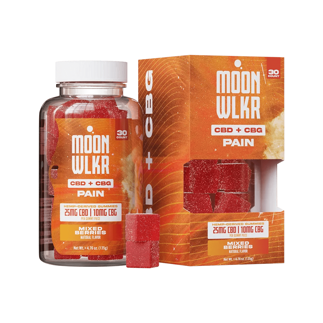 Moonwlkr - CBD:CBG Pain Relief Gummies — Mixed Berry - Indakouch