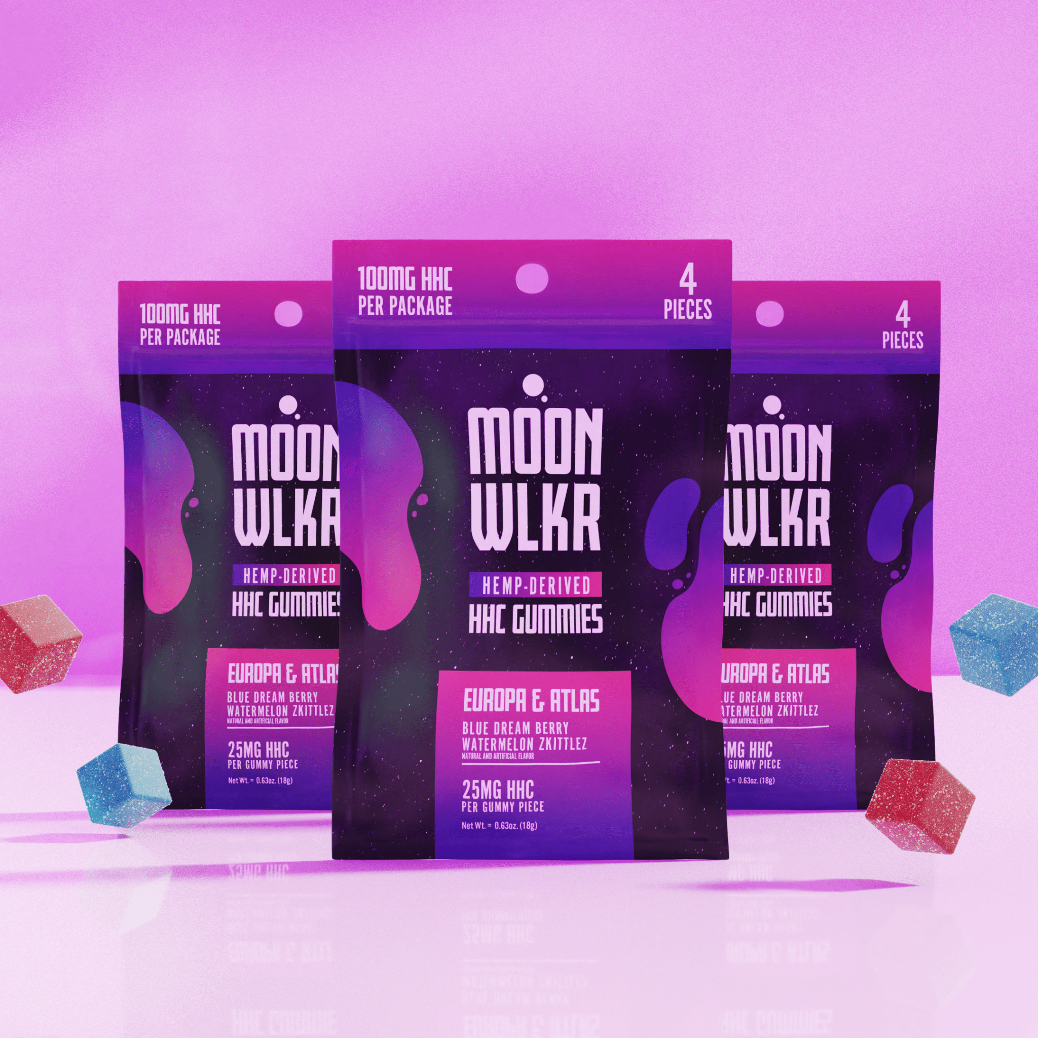 Moonwlkr - HHC Gummies — Sample Pack - Indakouch