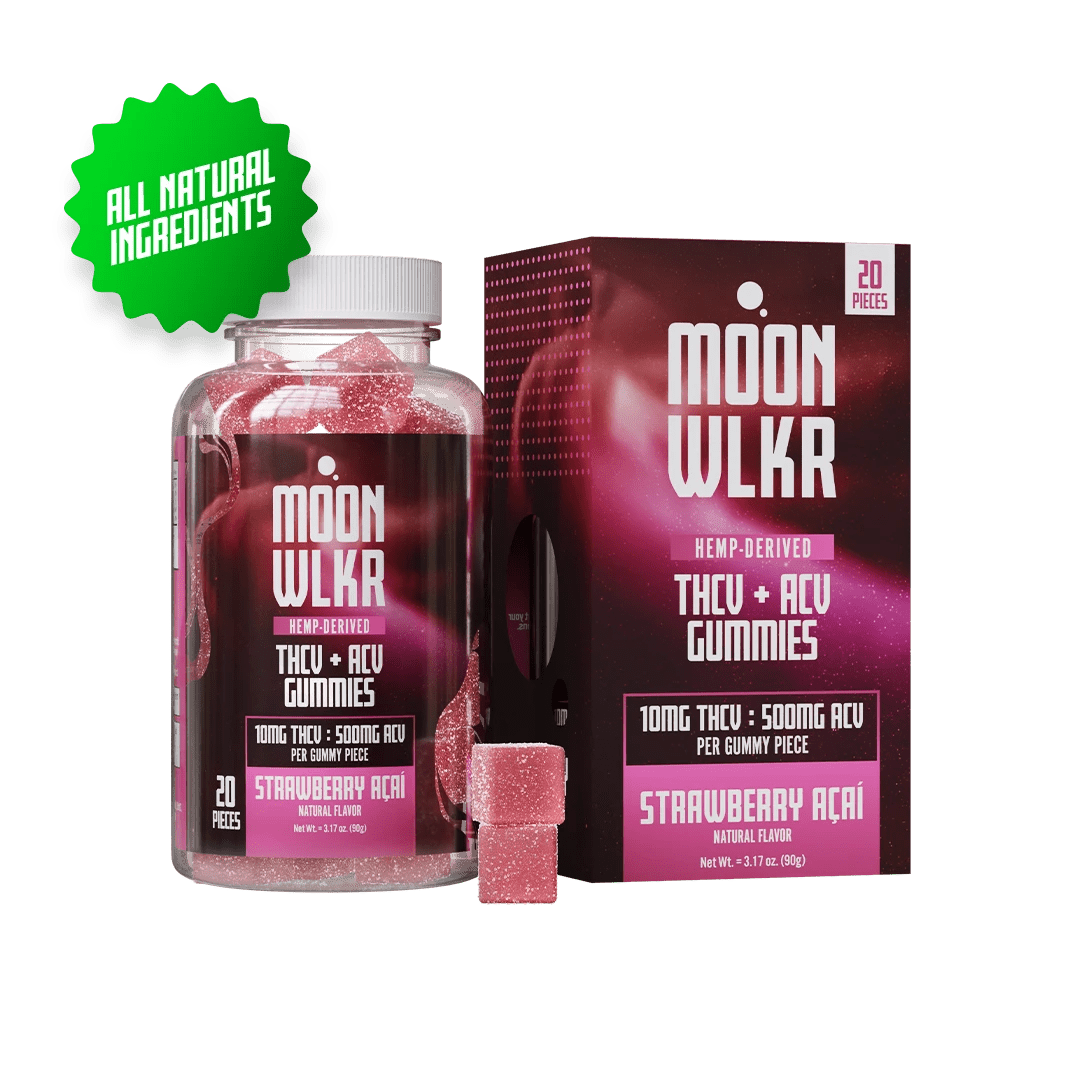 Moonwlkr - THC - V Gummies — Strawberry Acai - Indakouch