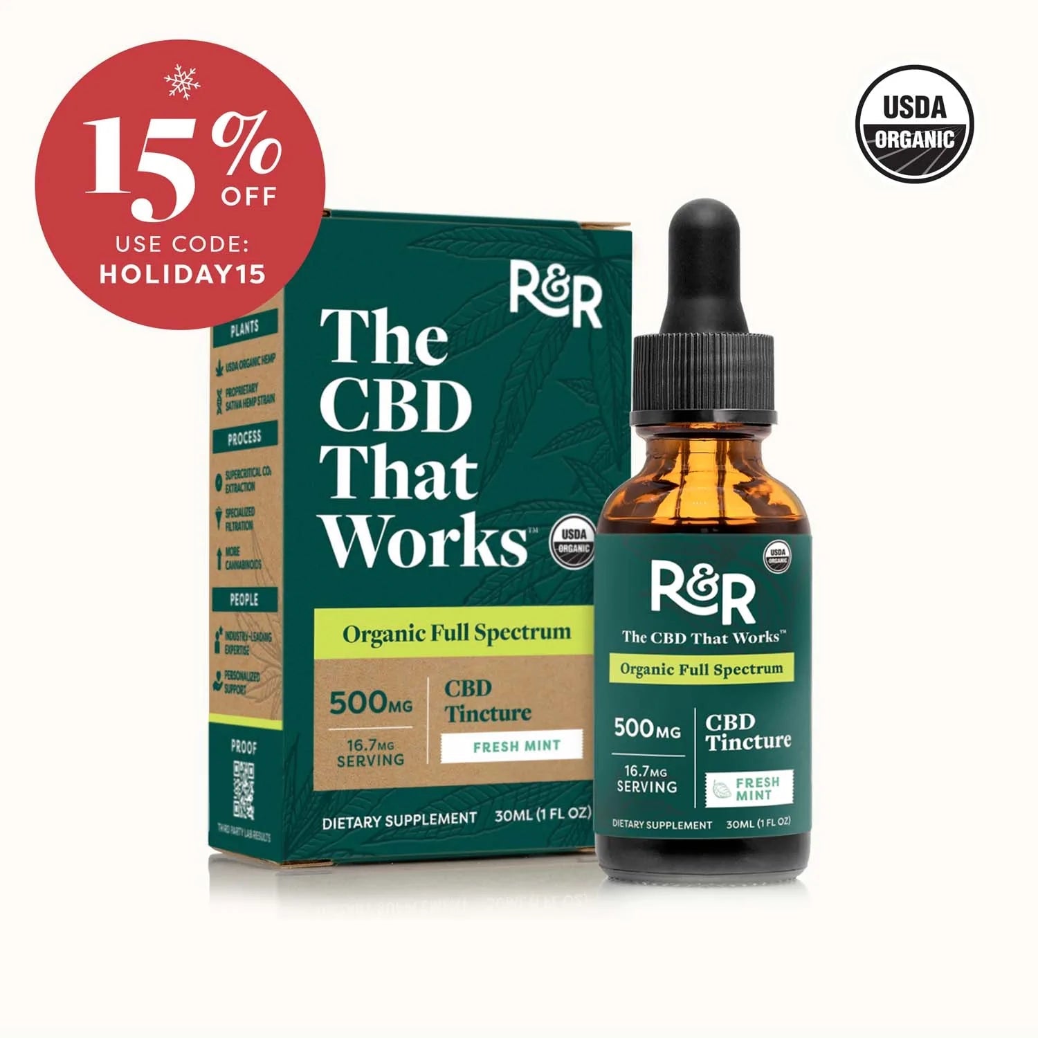 R & R Fresh Mint CBD Tinctures - Indakouch