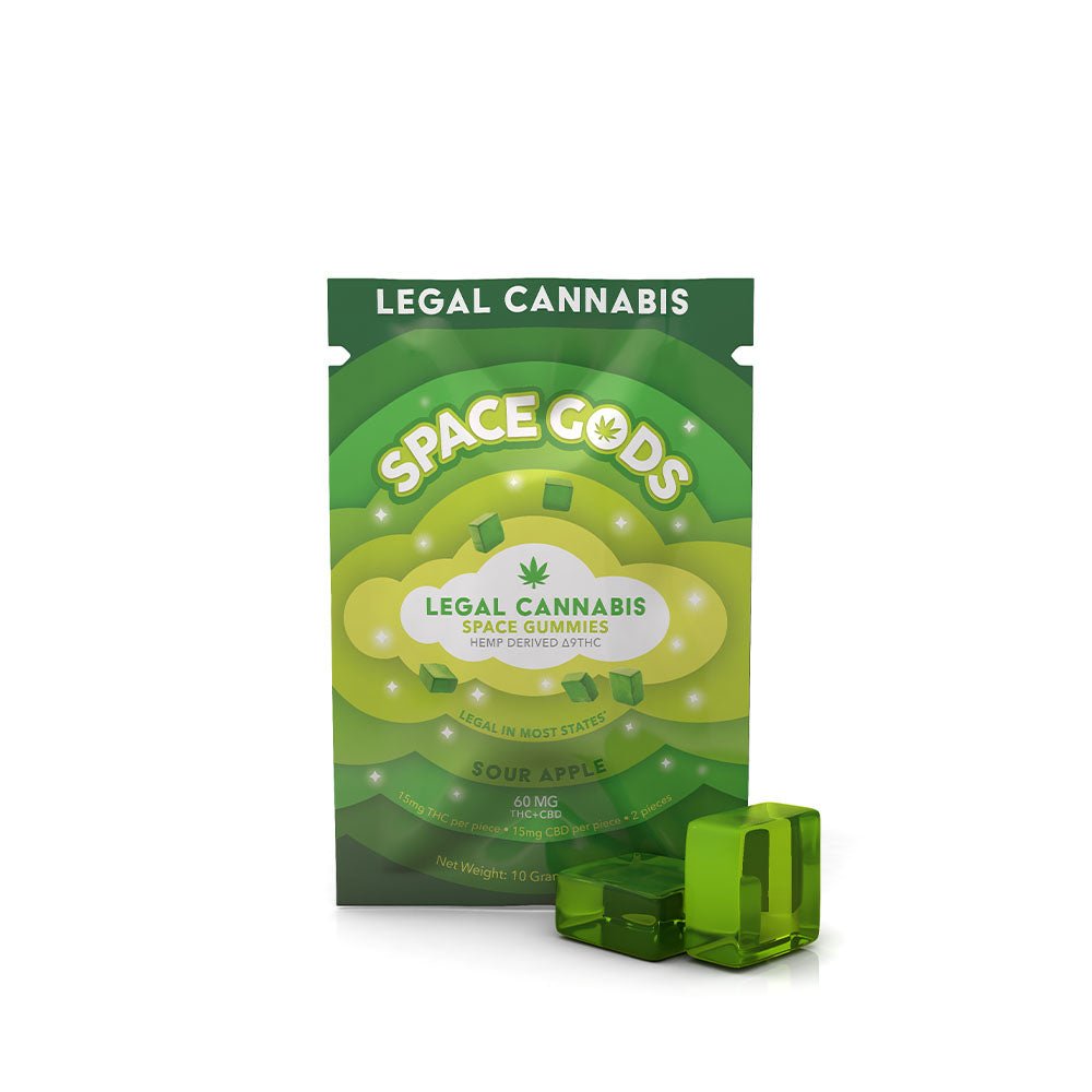 Sapce Gods Sour Apple | THC + CBD – 2pc - Indakouch