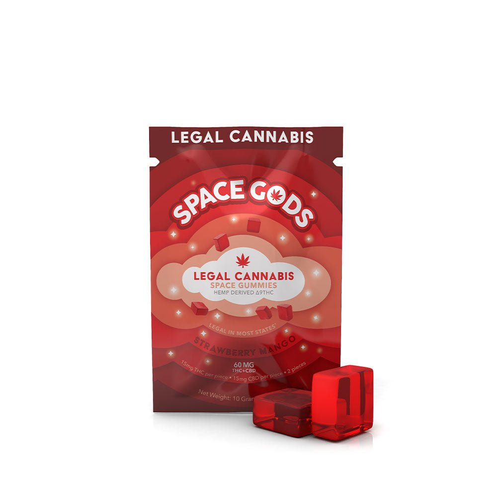 Space Gods Strawberry Mango | THC + CBD – 2pc - Indakouch