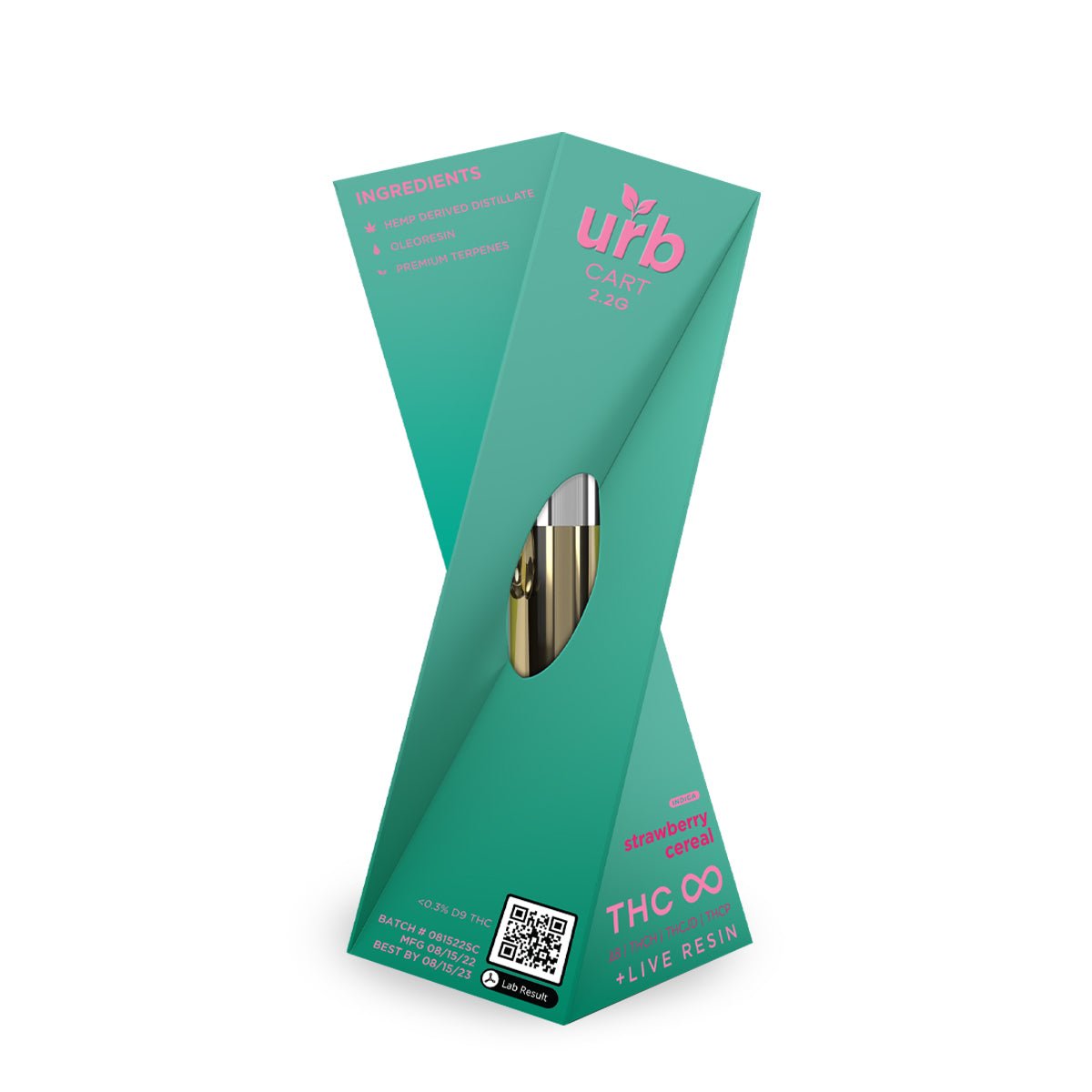 Urb THC Infinity – Strawberry Cereal Indica 2.2ML Cartridge - Indakouch