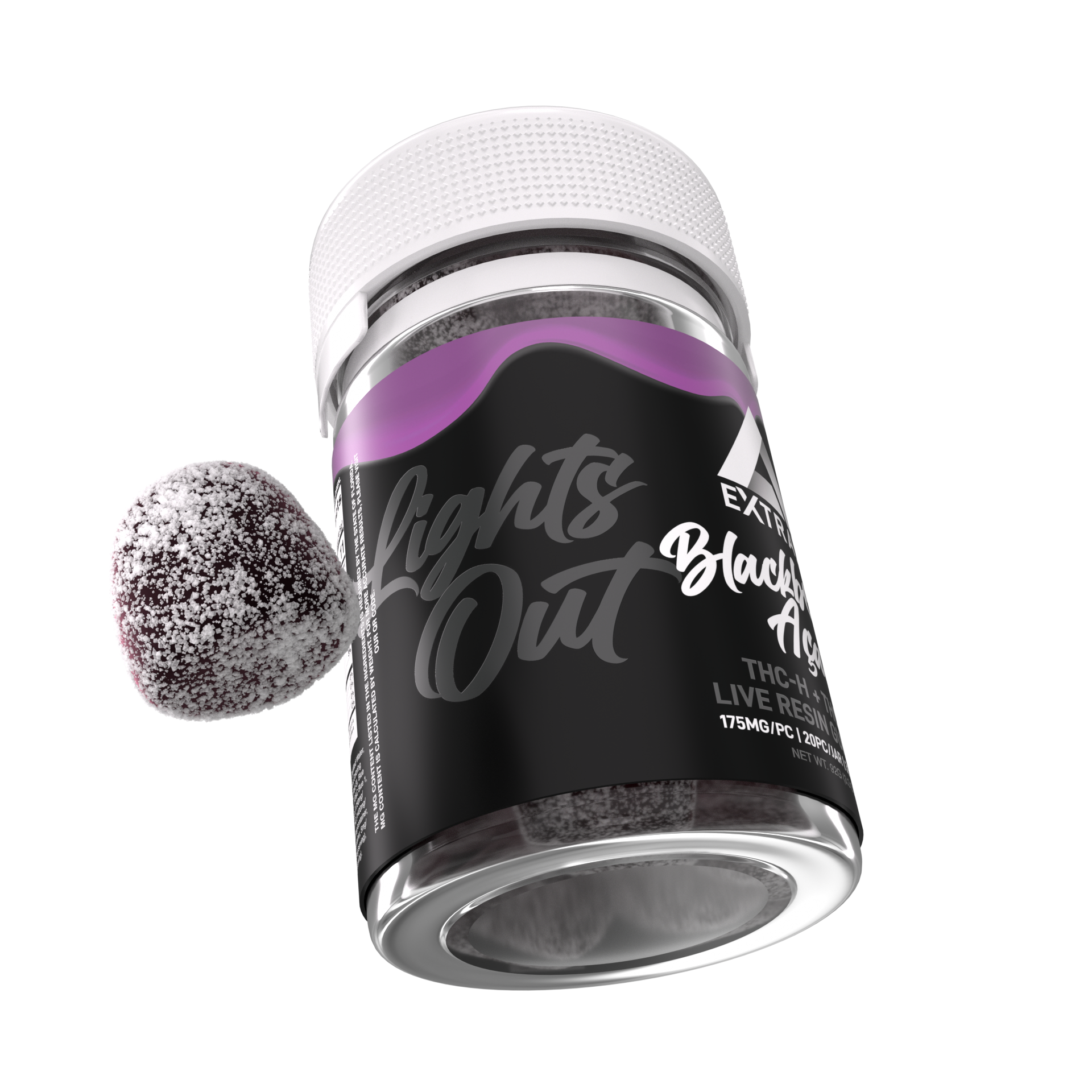 Delta Extrax Blackberry Acai THCh THCjd Gummies 3500mg - Indakouch