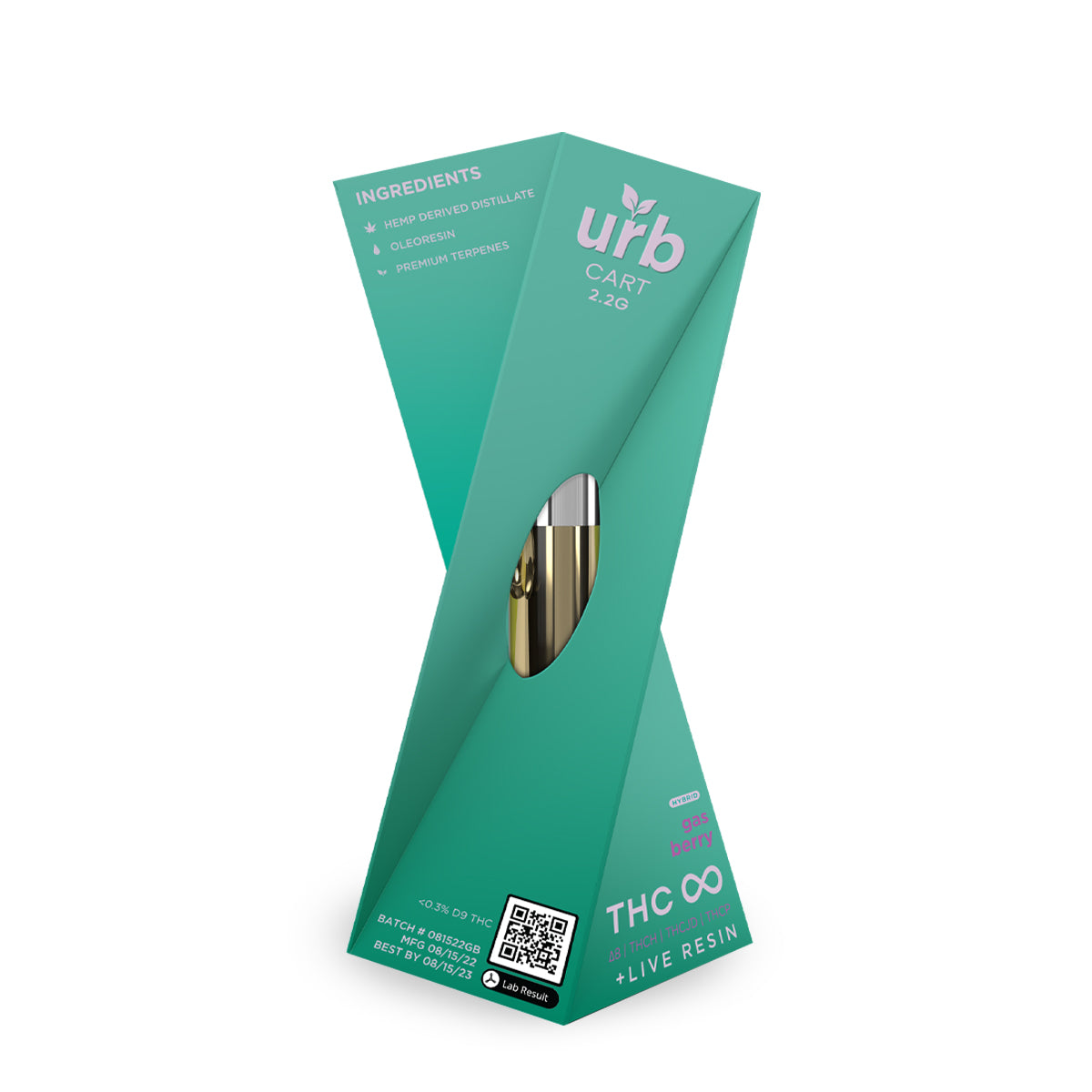 Urb THC Infinity – Gas Berry Hybrid 2.2ML Cartridge - Indakouch