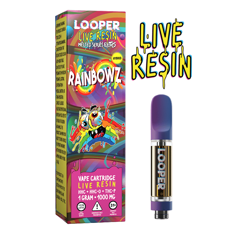 Looper Live Resin Melted Series Exotics Cartridge: Rainbowz - Indakouch