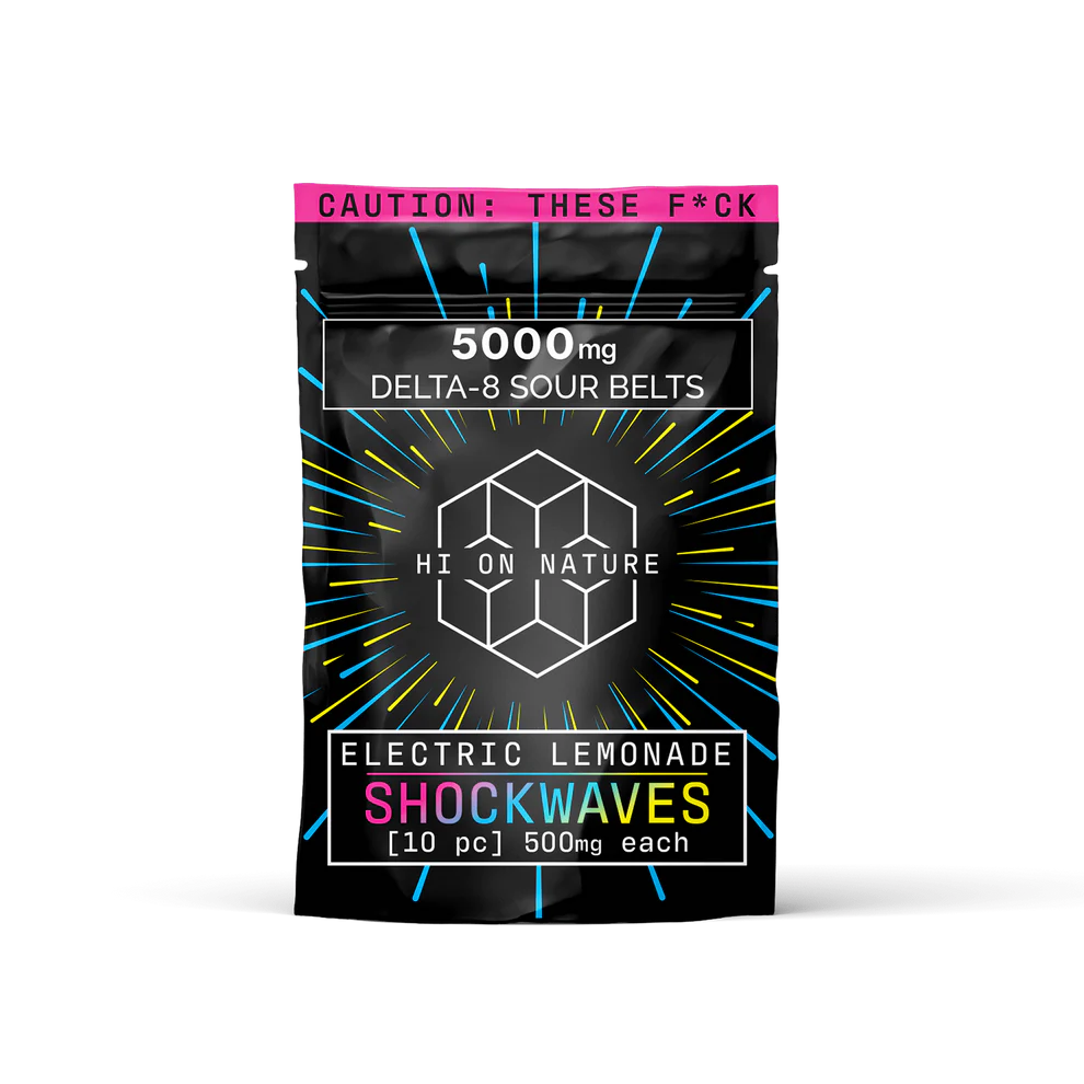 Hi On Nature 5000mg DELTA 8 SHOCKWAVES - ELECTRIC LEMONADE - Indakouch