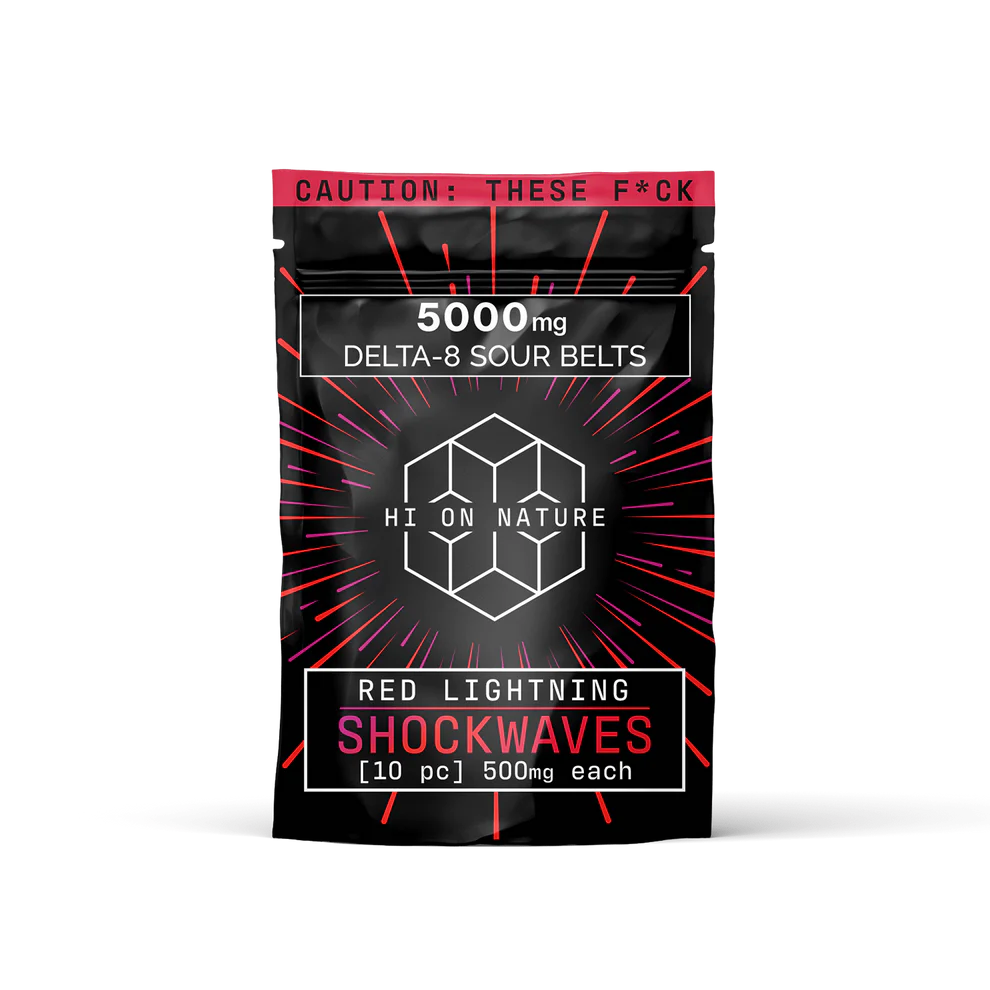 Hi On Nature 5000mg DELTA 8 SHOCKWAVES - RED LIGHTNING - Indakouch