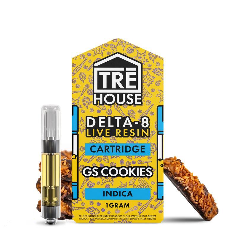 TreHouse Live Resin Delta 8 Cartridge – GS Cookies – Indica 1g - Indakouch